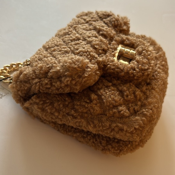 Hello 3 am Tan Fuzzy Crossbody Bag - Picture 3 of 16